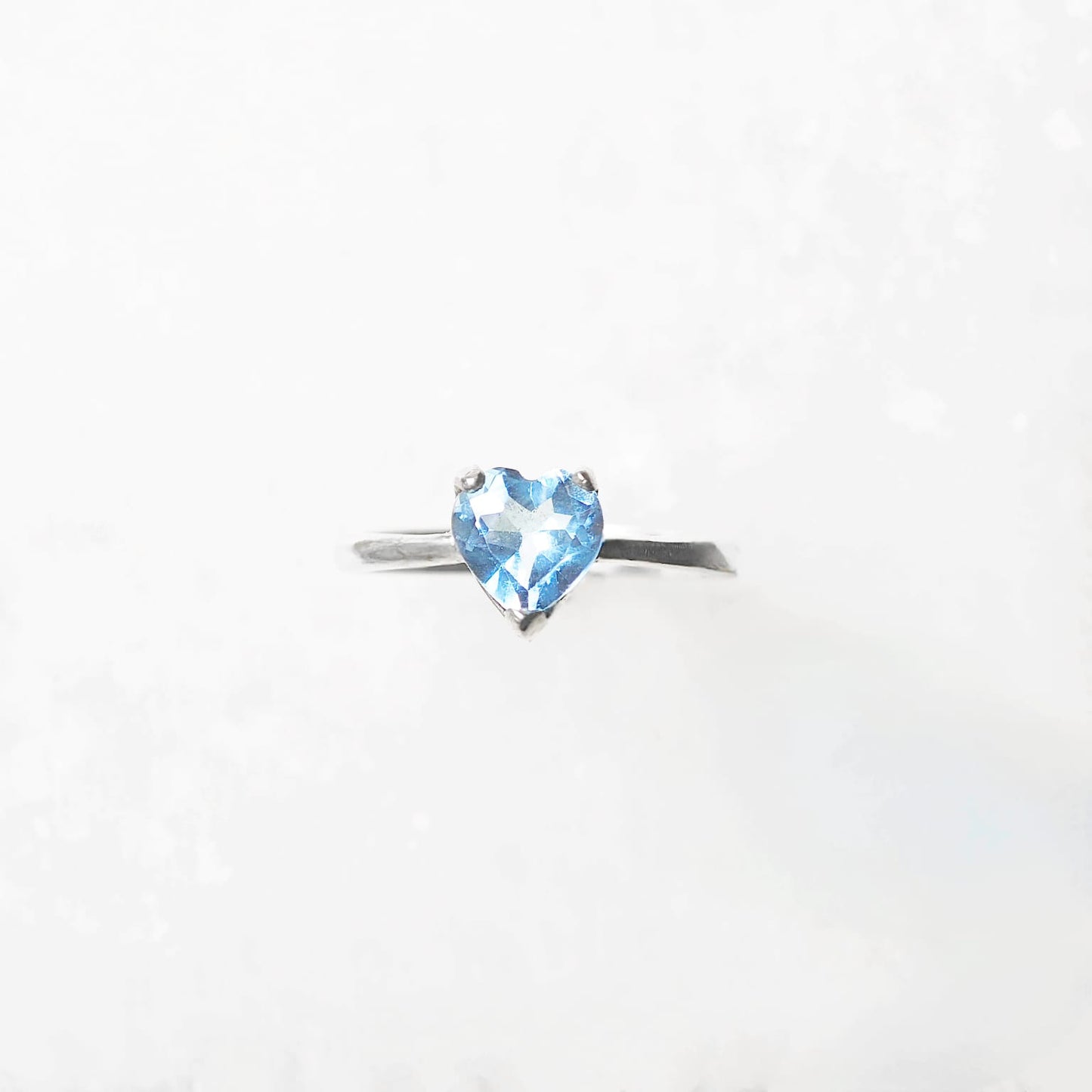 Heart Blue Topaz Ring