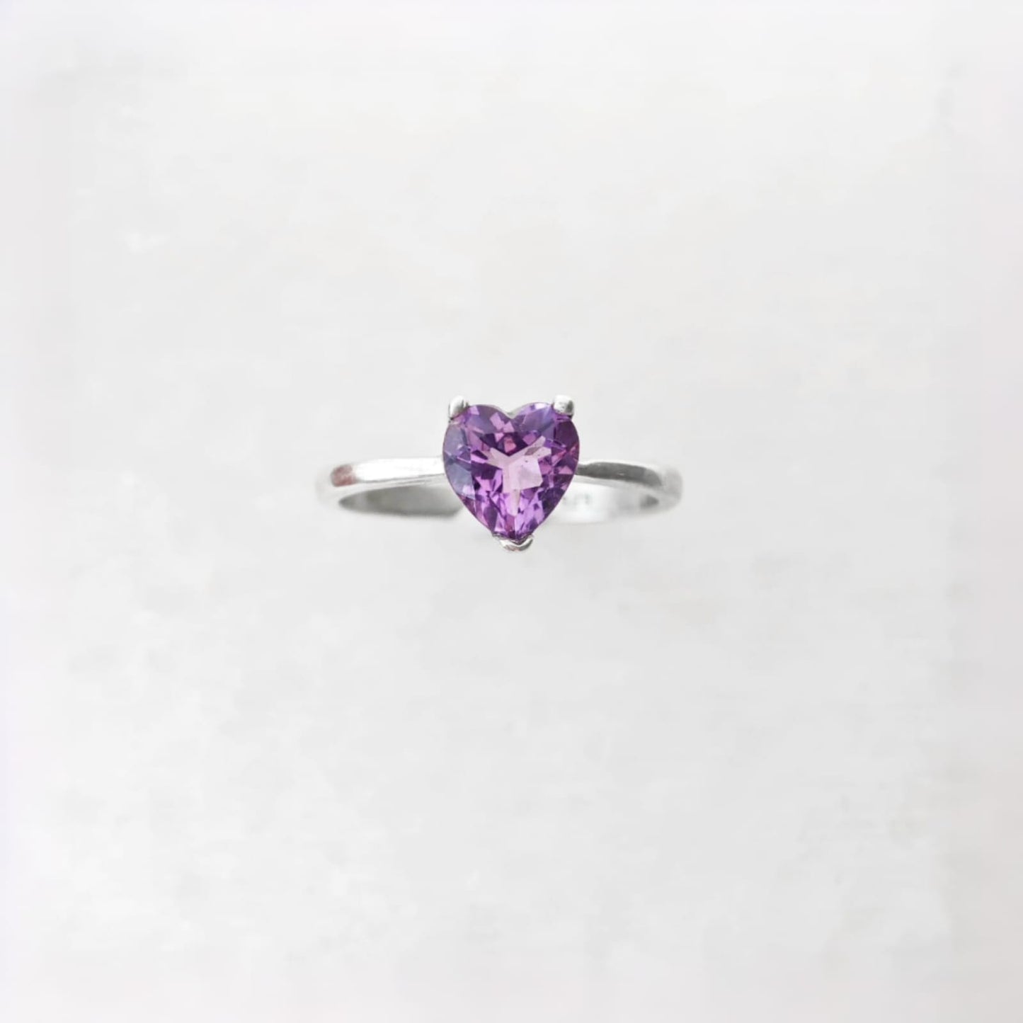 Heart Amethyst Ring