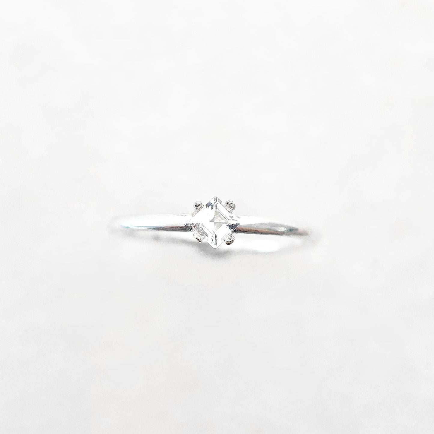 Princess White Topaz Ring