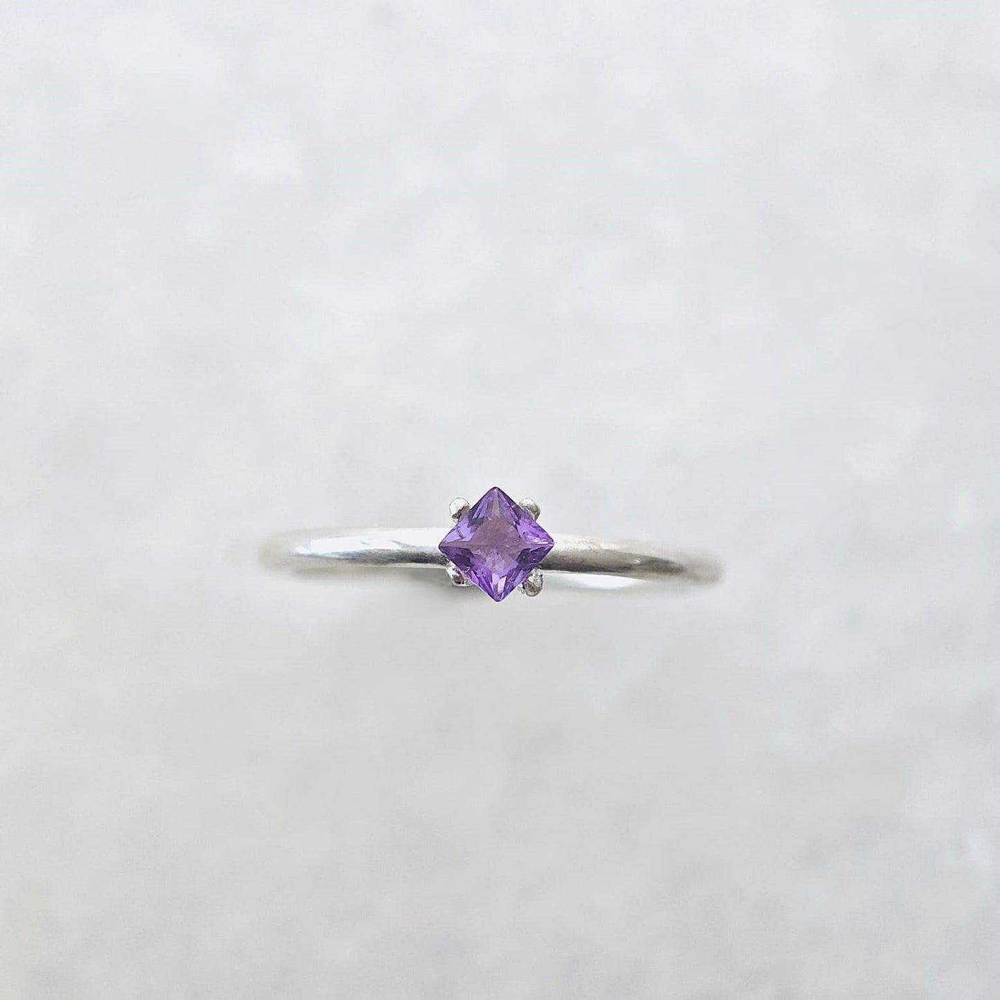 Princess February Birthstone Amethyst Ring