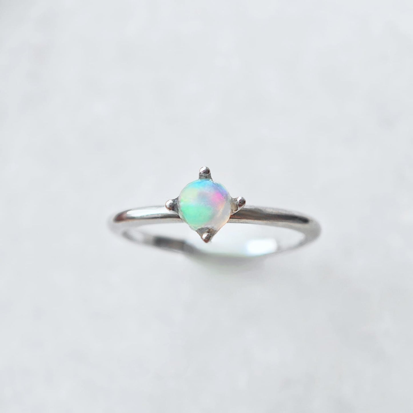 Opal Solitaire Ring