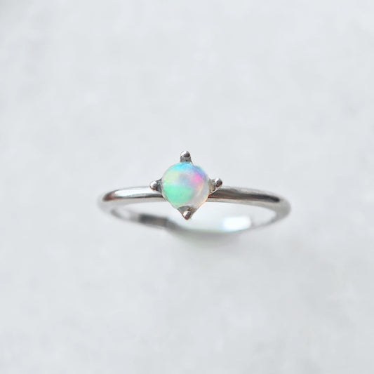 Opal Solitaire Ring