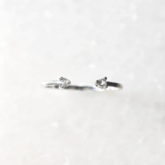 White Topaz Open Ring