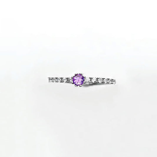 Amethyst Dainty Ring