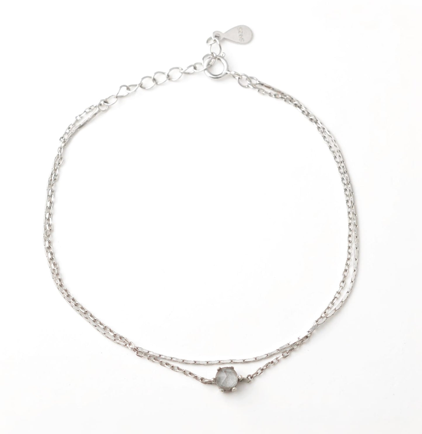 Layered White Topaz Rose Bracelet