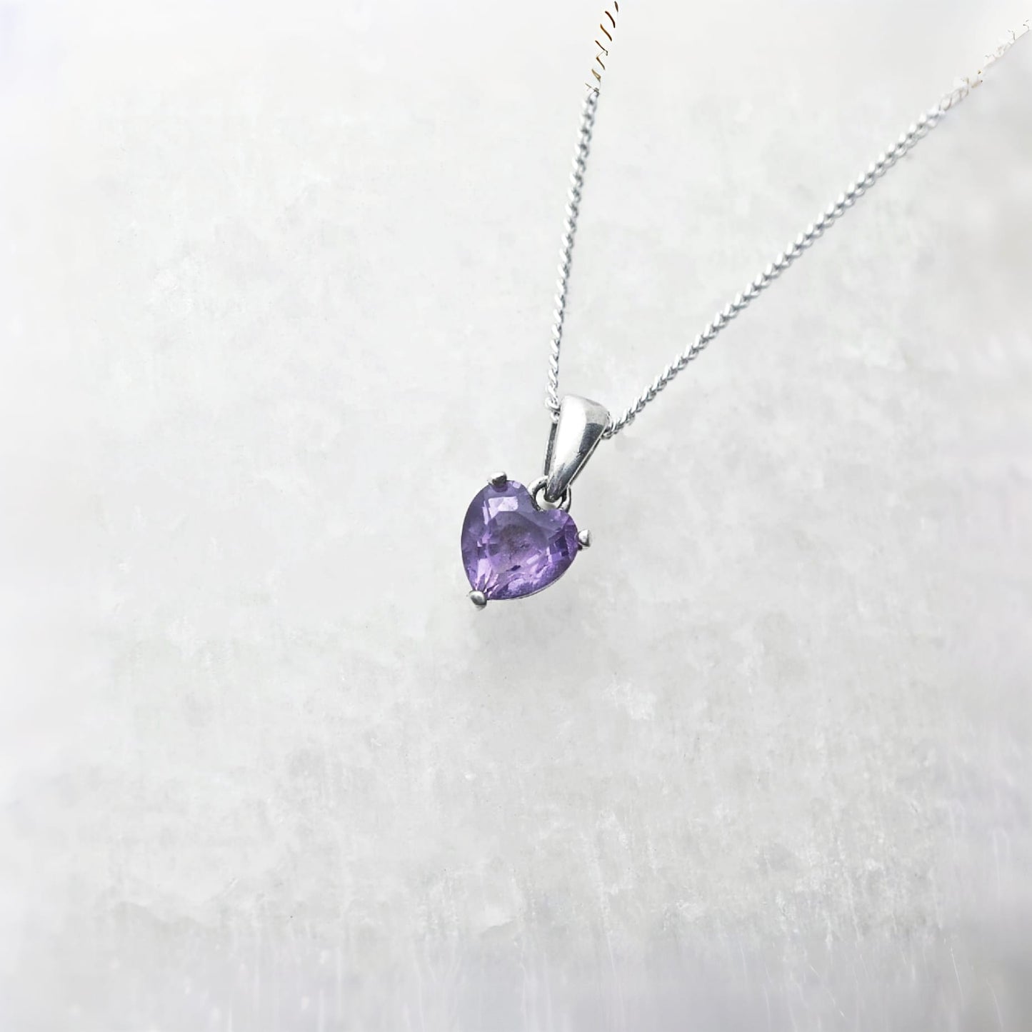 Heart Amethyst Necklace