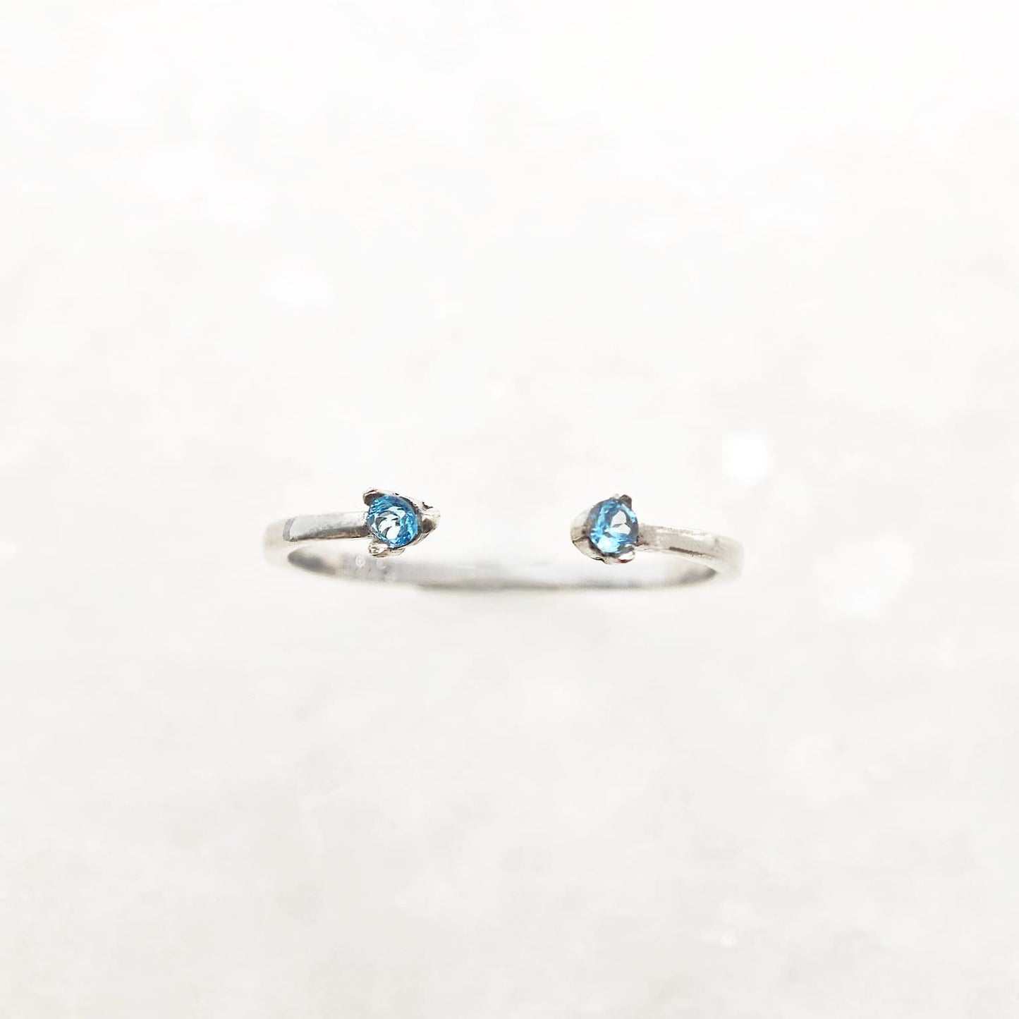 Blue Topaz Open Ring