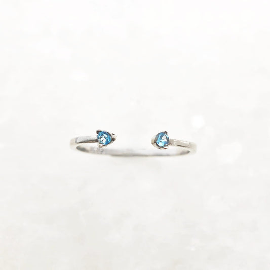 Blue Topaz Open Ring