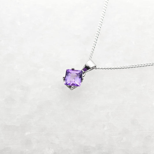 Princess February Birthstone Amethyst Necklace