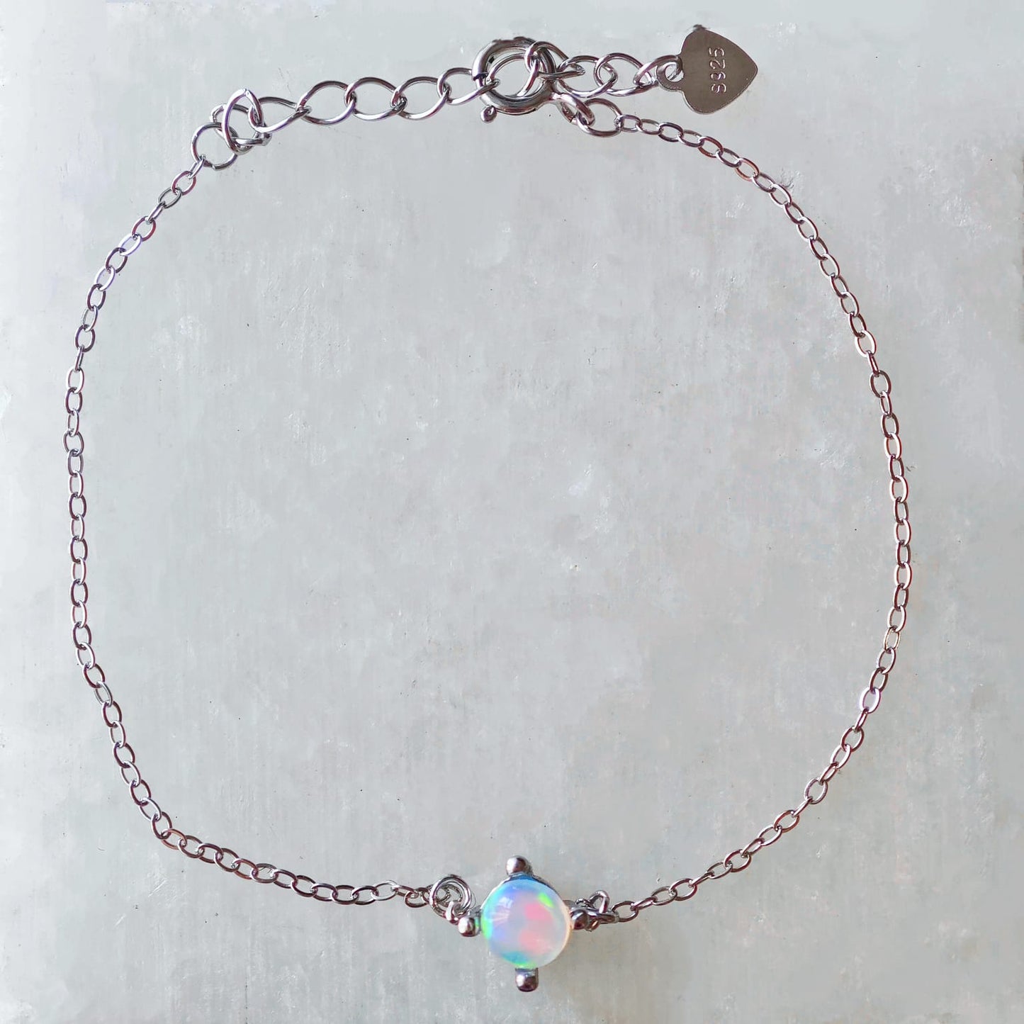 Opal Solitaire Bracelet