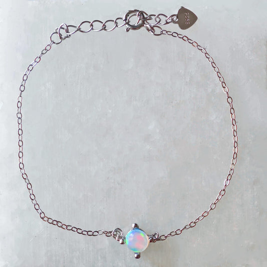 Opal Solitaire Bracelet