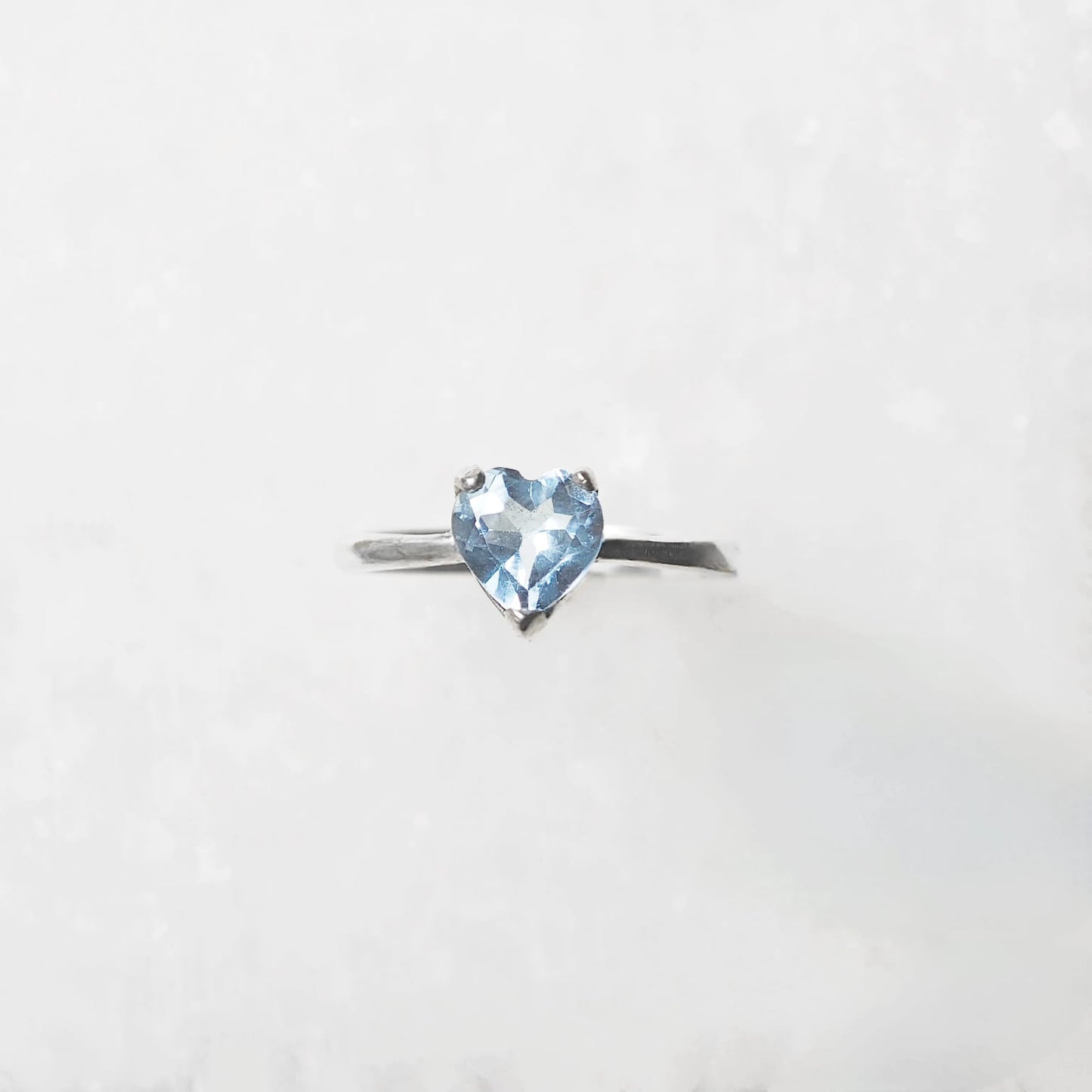 Heart Blue Topaz Ring