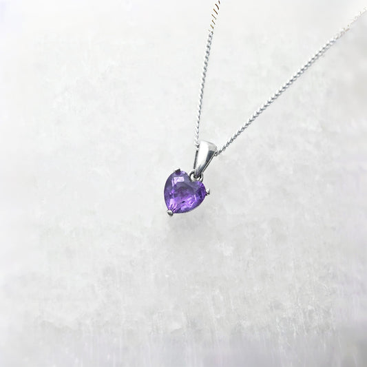 Heart Amethyst Necklace